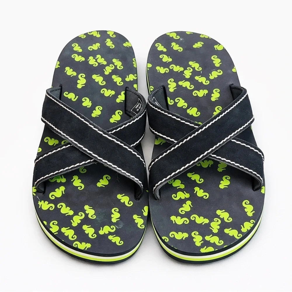 Lands’ End Kids Navy Slip On Sandals Youth Size 5 NEW No Tags
